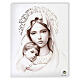 Vierge à l'Enfant tableau 25x20 cm feuille argent Valenti s1