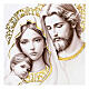 Pannello Sacra Famiglia decoro foglia oro Valenti 14x10 cm s2