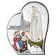 Heart Our Lady of Fatima shepherds bilaminate color Valenti Argenti 15x12 cm s1