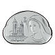 Quadretto Madonna Medjugorje bilaminato argento 6x9 cm Valenti s1