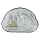Madonna Medjugorje bilaminato argento oro Valenti 6x9 cm s1