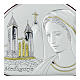 Cuadrito Virgen Medjugorje plata bilaminado oro Valenti 10x14 cm s2