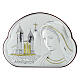 Quadretto Madonna Medjugorje argento bilaminato oro Valenti 10x14 cm s1