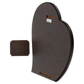 Reliefbild mit Silberbeschichtung – Gottesmutter von Medjugorje, Herzform 11 × 9 cm, Valenti