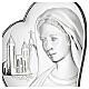 Quadro Madonna Medjugorje bilaminato argento Valenti 15x12 cm s2