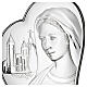 Our Lady of Medjugorje, silver bilaminate, 8x6 in, Valenti Argenti s2