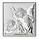 Guardian angel picture square silver bilaminate Valenti 12x12 cm s1