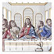 Last Supper Leonardo colored bilaminate Valenti Argenti 20x40 cm s2