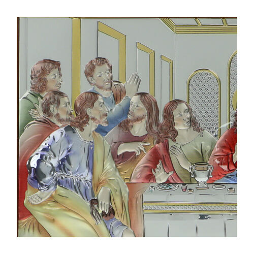 Cuadro Última Cena bilaminado coloreado marco oro Valenti 40x70 cm 4