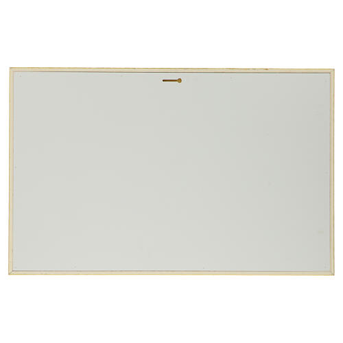 Quadro Última Ceia prata bilaminada a cores moldura ouro Valenti 40x70 cm 6