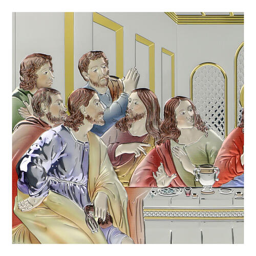 Bild Das Abendmahl nach Leonardo – Bilaminat silber- und goldfarben, Valenti Argenti, 30 × 65 cm 3