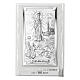 Quadro Madonna Fatima apparizione Valenti bilaminato argento 15x9 cm s1