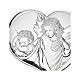 Heart Guardian Angel silver bilaminate bas-relief Valenti 12x15 cm s2