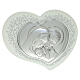 Holy Family Heart bilaminated silver flowers Valenti Argenti 30x38 cm s1