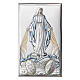Quadretto Medaglia Miracolosa argento bilaminato a colori Valenti 11x7 cm s1