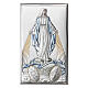 Silver bilaminate painting of the Miraculous Mary, Valenti Argenti colors, 15x9 cm s1