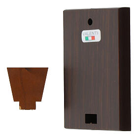 Medal of Our Lady of Graces, colourful silver bilaminate picture, Valenti, 8x5 in