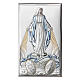 Medal of Our Lady of Graces, colourful silver bilaminate picture, Valenti, 8x5 in s1