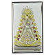 Imagem Virgen del Rocío prata bilaminada ouro cores Valenti 15x9 cm s1