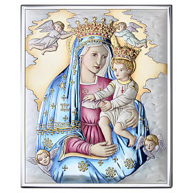 Virgen de las Gracias bilaminado coloreado oro Valenti 26x21 cm