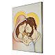 Holy Family bas-relief in colored silver laminate 26x22 cm Valenti Argenti s3