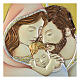 Sacra Famiglia colorata bilaminato argento colorato Valenti Argenti 40x32 cm s2