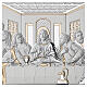 Picture of the Last Supper, silver bilaminate with golden details, Valenti, 8x16 in s2