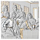 Ultima Cena Leonardo bilaminato argento dettagli oro Valenti Argenti 32x65 cm s3
