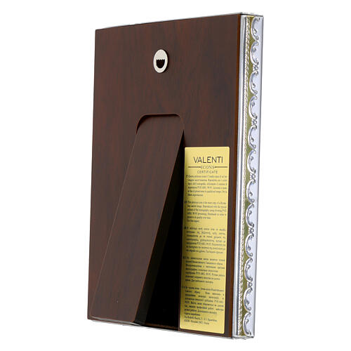 Ikone mit Silberbeschichtung und goldfarbenen Details – Christus Pantokrator, 16 × 12 cm, Valenti 3