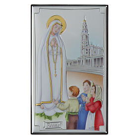 Virgen de Fátima esmaltada colores bilaminado Valenti Argenti 11x7 cm