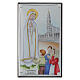 Madonna di Fatima smaltata colori bilaminato Valenti Argenti 11x7 cm s1
