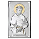 Saint Francis of Assisi, silver bilaminate with golden details, Valenti Argenti, 4x3 in s1