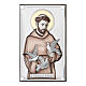 Panneau Saint François coloré 15x9 cm Valenti Argenti bilaminé s1