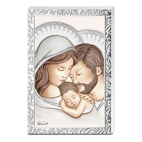 Modern Holy Family, silver frame, Valenti, 5.5x3.5 in 1