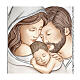 Immagine Sacra Famiglia cornice argentata Valenti 18x12 cm s2