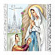 Quadro Madonna di Lourdes Bernadette cornice argento Valenti 18x12 cm s2