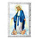 Our Lady of Graces, wooden picture with silver frame, 5.5x3.5 in, Valenti s1