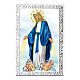 Miraculous Mary wooden painting with silver frame Valenti 14x9 cm s1