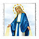 Miraculous Mary wooden painting with silver frame Valenti 14x9 cm s2