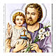 Image Saint Joseph Enfant couleurs encadrement argent Valenti 18x12 cm s2