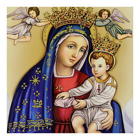 Quadro Madonna delle Grazie glitter Valenti Argenti 45x40 cm