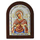 Holy Virgin Mary of Seven Swords, colourful silver bilaminate icon, Valenti, 6x5 in s1