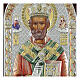 Valenti colored silver bilaminate icon of Saint Nicholas 16x12 cm s2