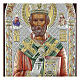 St. Nicholas of Myra, Valenti Argenti icon, colourful silver bilaminate, 9x7 in s2