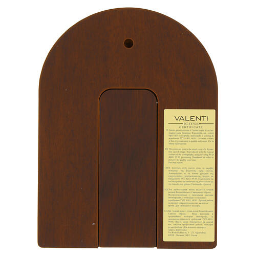Icona arco Pantocratore bilaminato argento colorato Valenti Argenti 16x12 cm 3