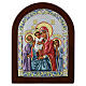 Les Trois Joies icône bilaminé argent détails colorés Valenti Argenti 16x12 cm