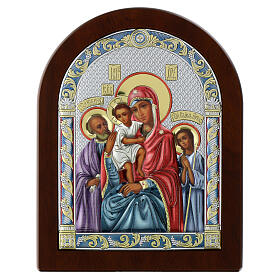 Icono Las Tres Gracias bilaminado plata coloridos Valenti 20x15 cm