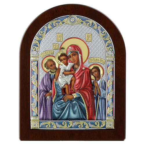 Icono Las Tres Gracias bilaminado oro colores Valenti Argenti arco 23x18 cm 1