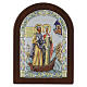 Icône argent bilaminé Saints Pierre et Fevronia couleurs 20x15 cm Valenti Argenti s1