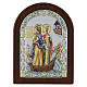 Icon of Sts Peter and Frevonia of Murom, colourful silver bilaminate, 9x7 in, Valenti Argenti s1